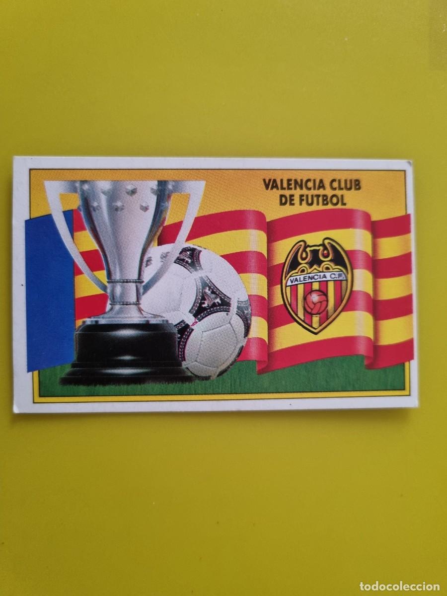 Cromos de Futebol: CROMO LIGA ESTE 90 91 1990 1991 NUNCA PEGADO SIN PEGAR ESCUDO Y BANDERA VALENCIA CF AR1026