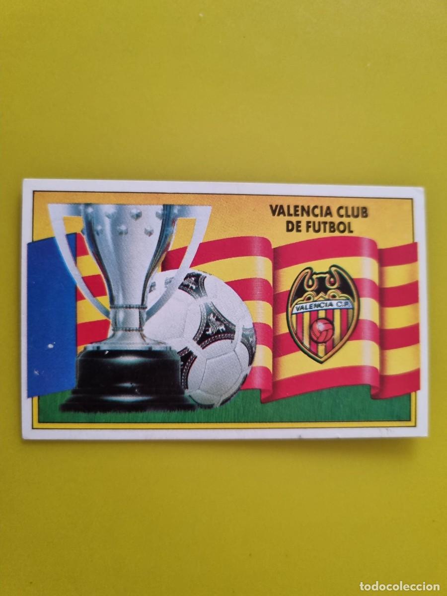 Football Stickers: CROMO LIGA ESTE 90 91 1990 1991 NUNCA PEGADO SIN PEGAR ESCUDO Y BANDERA VALENCIA CF AR1026
