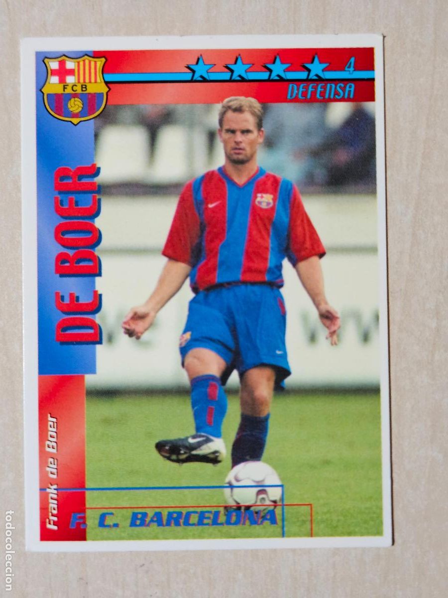 Cromos de f&uacute;tbol: MAGIC BOX INT FUTBOL MATCH TOTAL LIGA 2002 2003 - DE BOER - BARCELONA