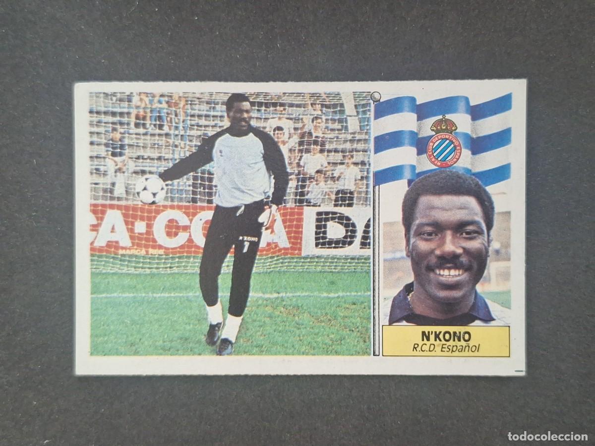 Cromos de f&uacute;tbol: L5 N'KONO R. C. D. ESPA&Ntilde;OL LIGA ESTE 1986 1987 86 87 DESPEGADO RECUPERADO
