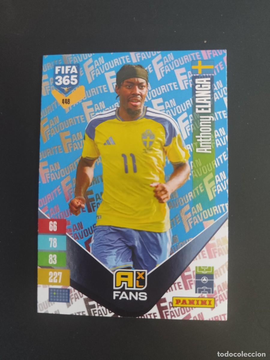 Cromos de f&uacute;tbol: ADRENALYN XL FIFA 365 2027 CARD FANS ELANGA SUECIA # 448 PANINI PARALELA AZUL