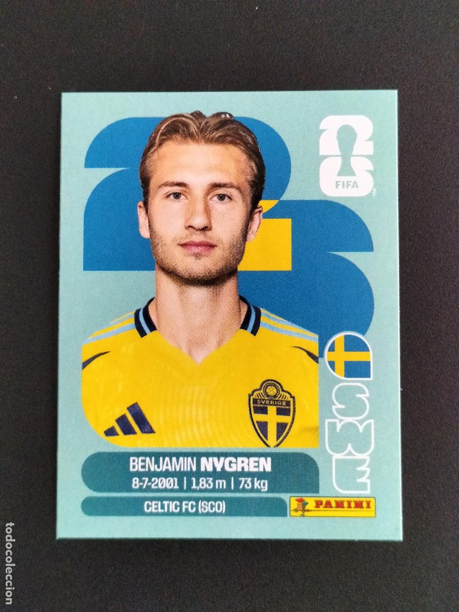 Cromos de f&uacute;tbol: SWE BENJAMIN NYGREN SUECIA CROMOS STICKER UPDATE MUNDIAL 26 2026 FIFA WORLD CUP PANINI