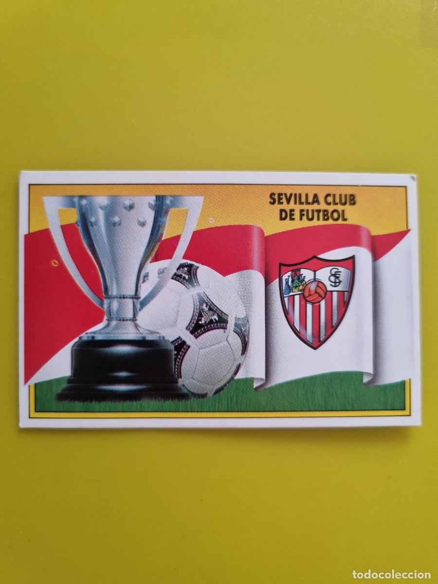 Cromos de f&uacute;tbol: CROMO LIGA ESTE 90 91 1990 1991 NUNCA PEGADO SIN PEGAR ESCUDO Y BANDERA SEVILLA CF AR1026