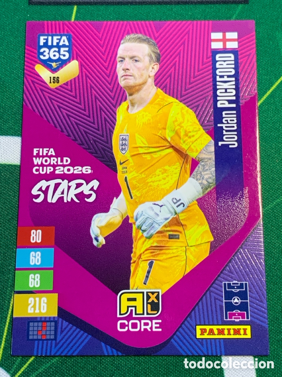 Fu&szlig;ball-Sticker: 156 Jordan Pickford England FIFA World Cup 2026 Stars Adrenalyn XL Panini FIFA 365 2026 2027 26 27
