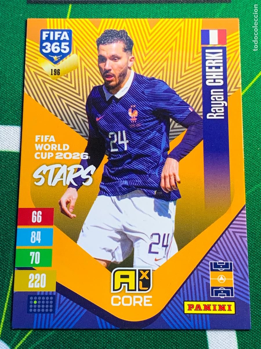 Cartes &agrave; collectionner de Football: 196 Rayan Cherki France FIFA World Cup 2026 Stars Adrenalyn XL Panini FIFA 365 2026 2027 26 27