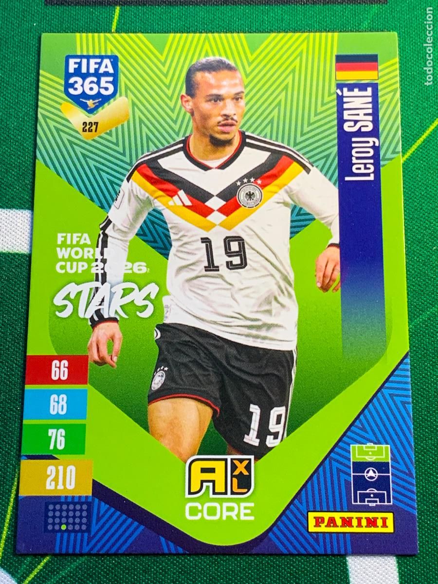 Cartes &agrave; collectionner de Football: 227 Leroy San&eacute; Germany FIFA World Cup 2026 Stars Adrenalyn XL Panini FIFA 365 2026 2027 26 27