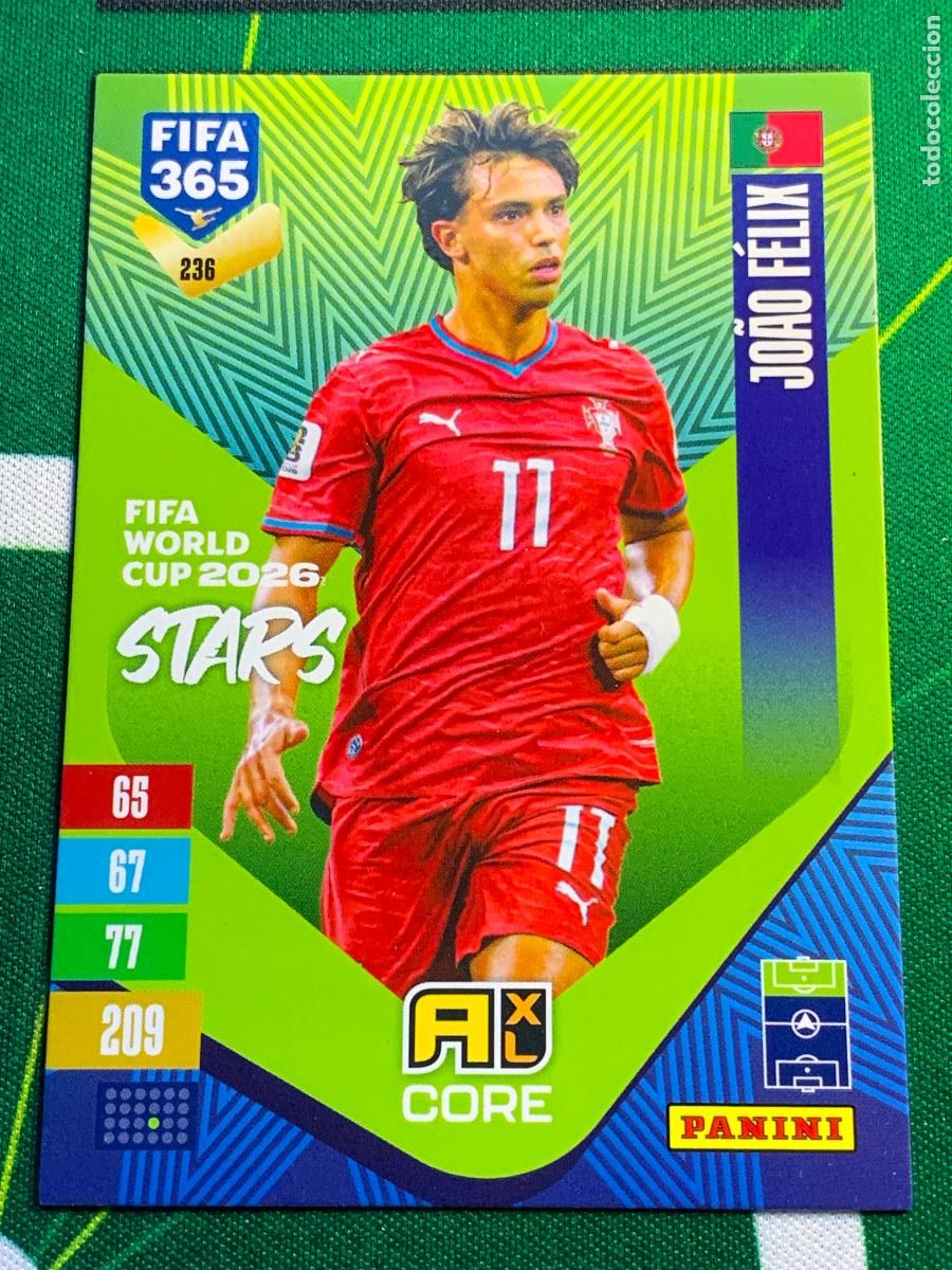 Cartes &agrave; collectionner de Football: 236 Jo&atilde;o F&eacute;lix Portugal FIFA World Cup 2026 Stars Adrenalyn XL Panini FIFA 365 2026 2027 26 27