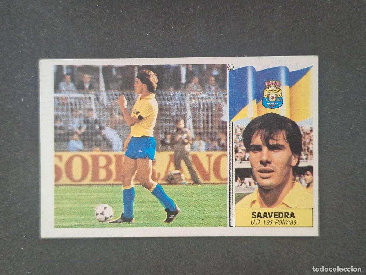 Cromos de f&uacute;tbol: L5 SAAVEDRA U. D. LAS PALMAS LIGA ESTE 1986 1987 86 87 DESPEGADO RECUPERADO