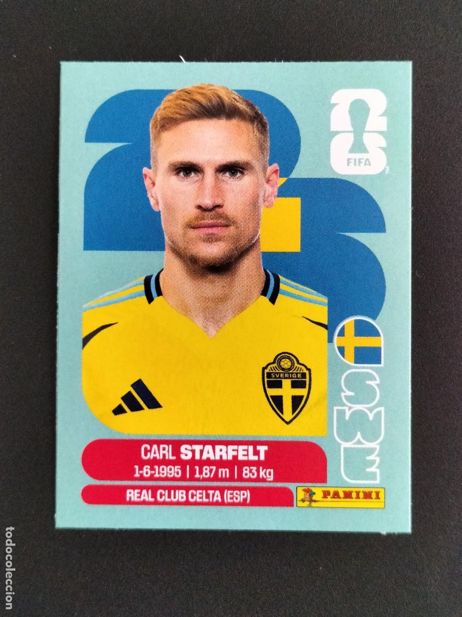 Cartes &agrave; collectionner de Football: SWE EXTRA CARL STARFELT SUECIA CROMOS STICKER UPDATE MUNDIAL 26 2026 FIFA WORLD CUP PANINI