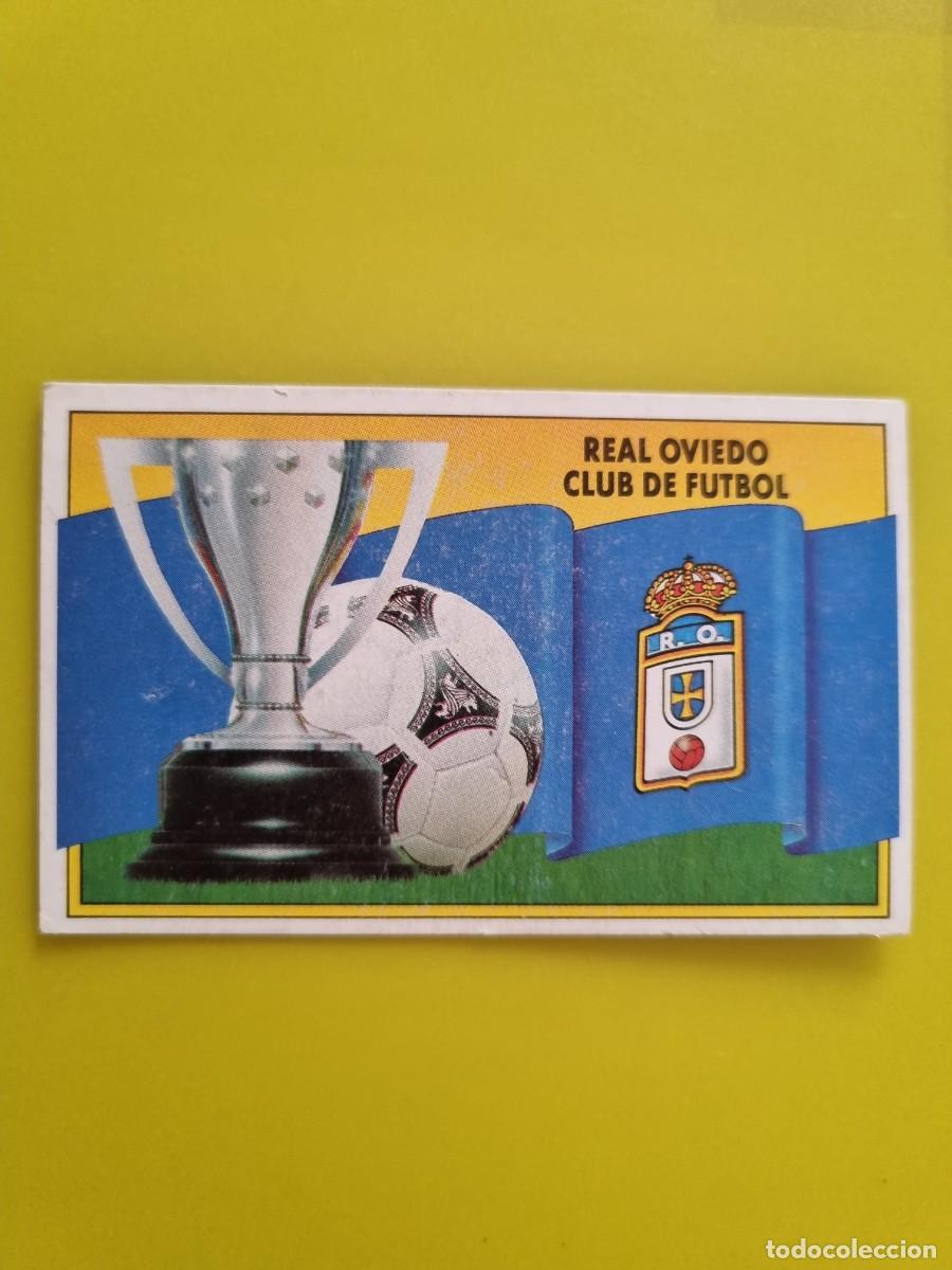 Cromos de f&uacute;tbol: CROMO LIGA ESTE 90 91 1990 1991 NUNCA PEGADO SIN PEGAR ESCUDO Y BANDERA REAL OVIEDO AR1026