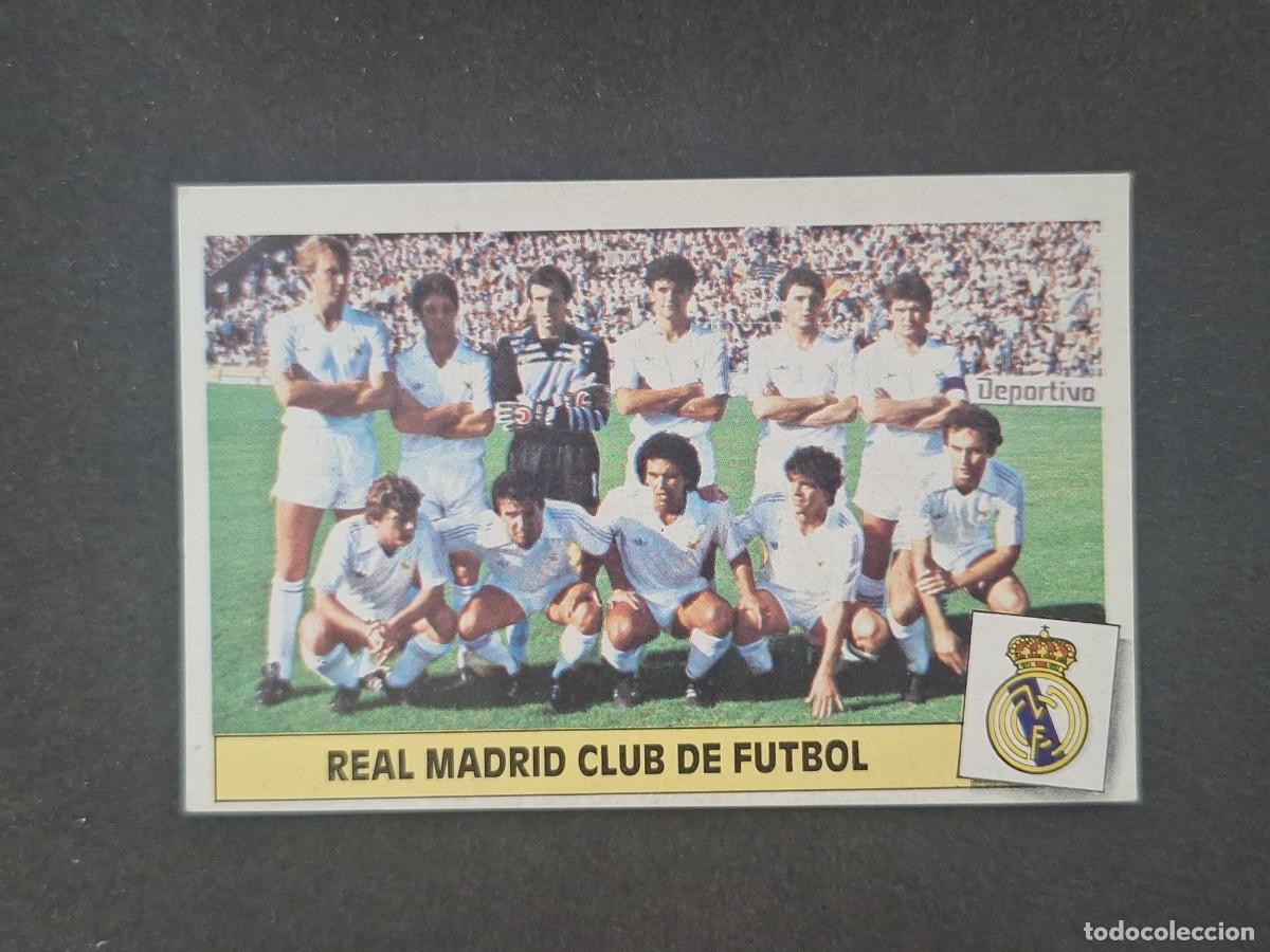 Cromos de f&uacute;tbol: L5 ALINEACION EQUIPO REAL MADRID LIGA ESTE 1986 1987 86 87 DESPEGADO RECUPERADO