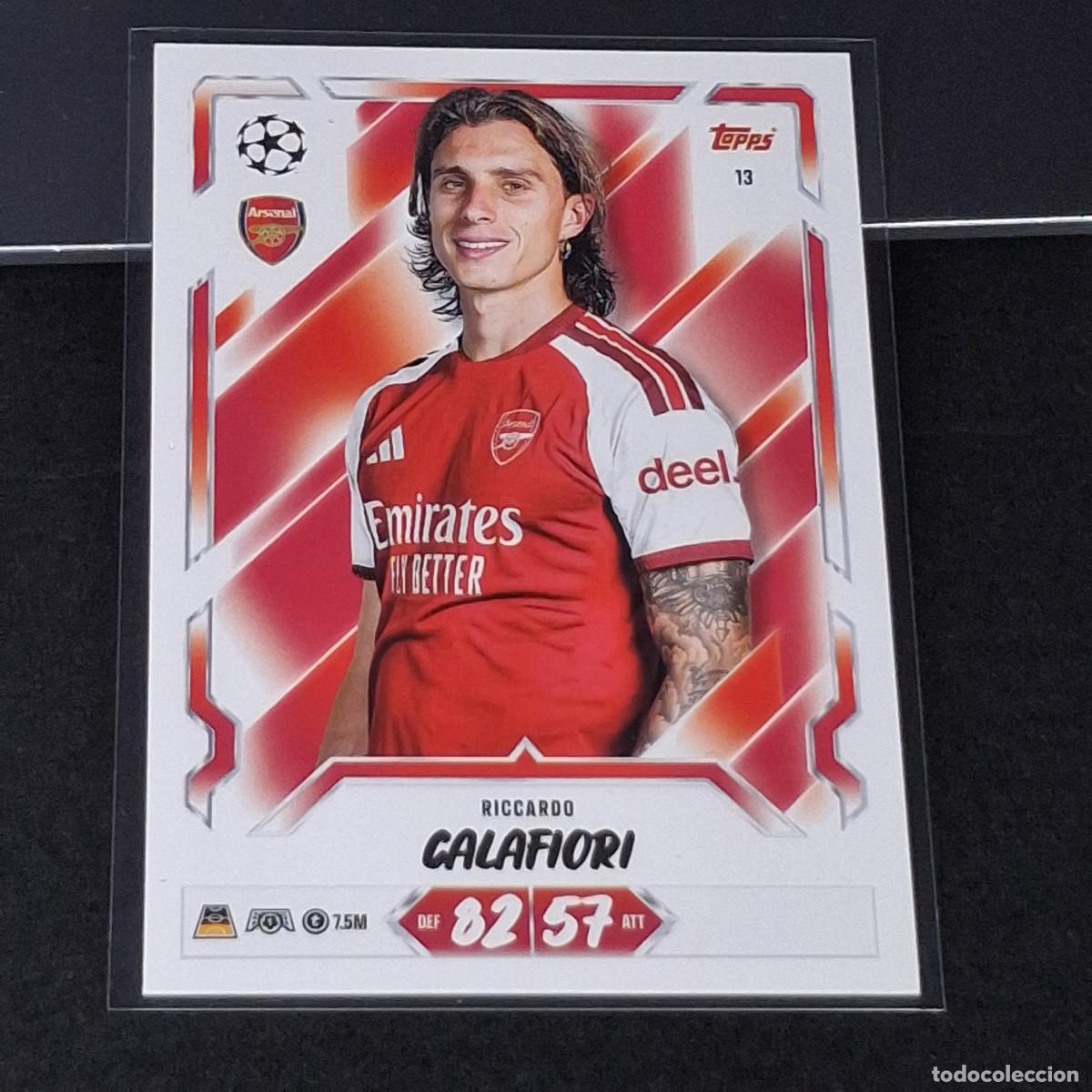 Cromos de f&uacute;tbol: D13 13 RICCARDO CALAFIORI ARSENAL MATCH ATTAX 26/27 2026 2027 TOPPS UCC