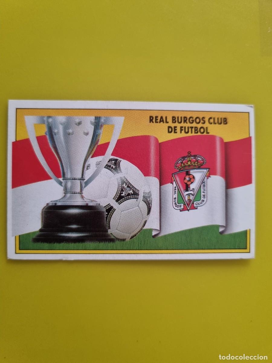 Cromos de f&uacute;tbol: CROMO LIGA ESTE 90 91 1990 1991 NUNCA PEGADO SIN PEGAR ESCUDO Y BANDERA REAL BURGOS CF AR1026