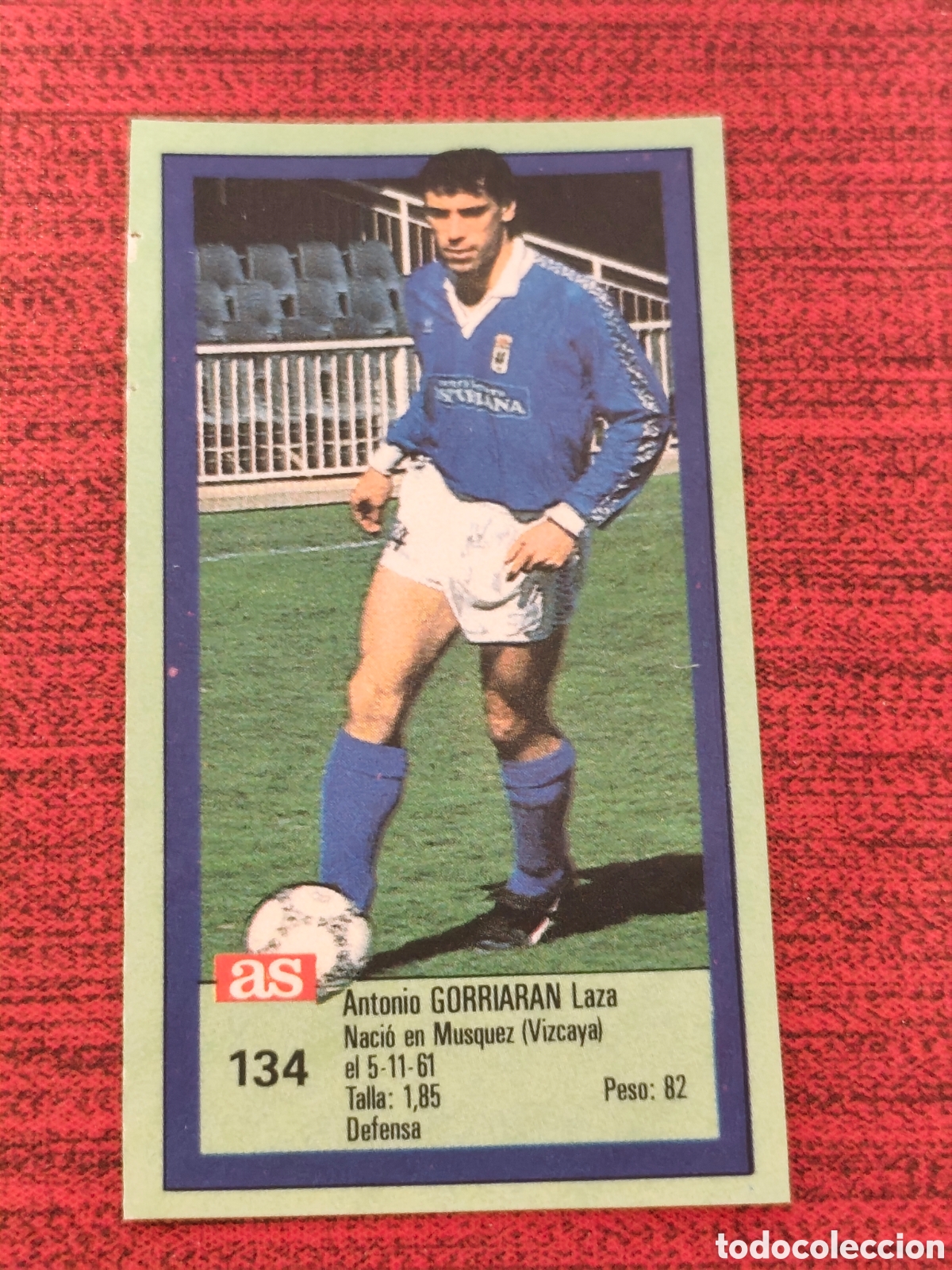 Cromos de f&uacute;tbol: 134 GORRIARAN REAL OVIEDO ASES DE LA LIGA 1989 1990 DIARIO AS