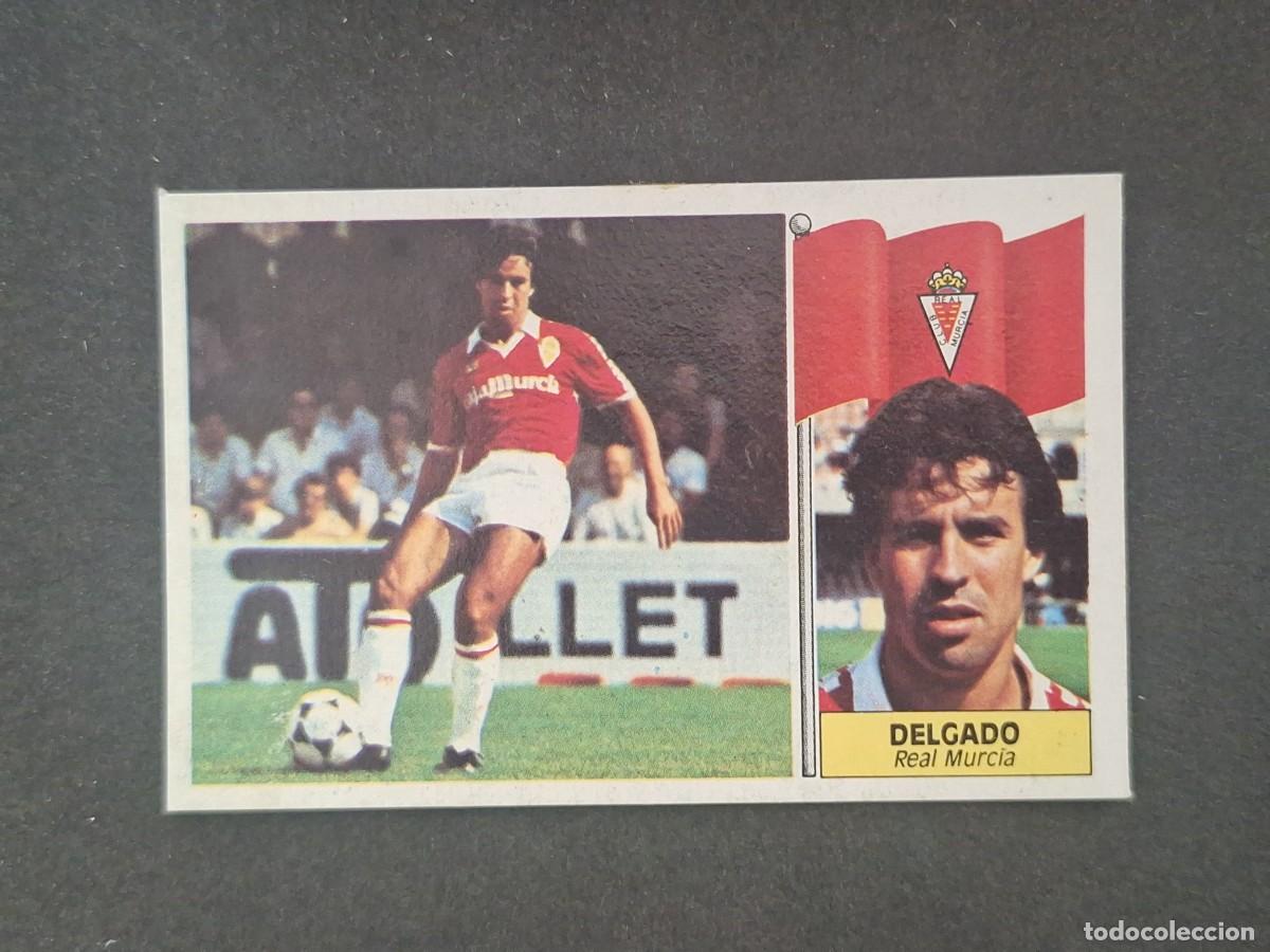 Fu&szlig;ball-Sticker: L5 DELGADO REAL MURCIA C. F. LIGA ESTE 1986 1987 86 87 DESPEGADO RECUPERADO