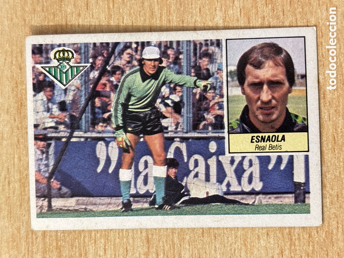 Cromos de f&uacute;tbol: Esnaola Real Betis Ed. Este 84-85 sin pegar