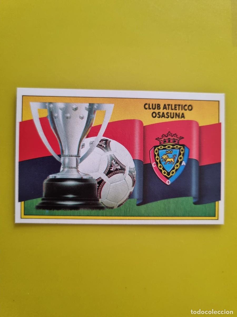 Cromos de f&uacute;tbol: CROMO LIGA ESTE 90 91 1990 1991 NUNCA PEGADO SIN PEGAR ESCUDO Y BANDERA CA OSASUNA AR1026