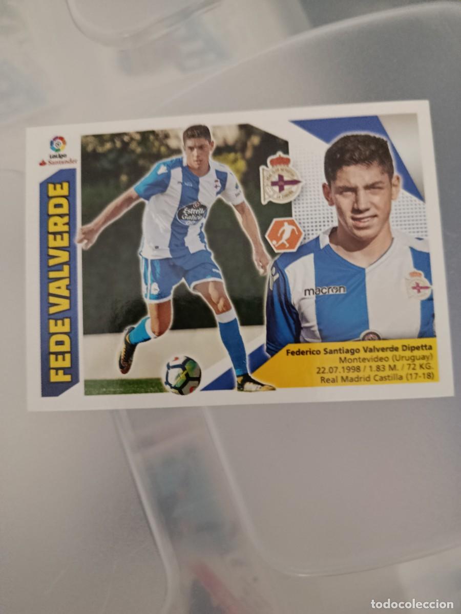 Figurine di Calcio: Cromo liga este 17/18. Fede Valverde. Deportivo. Nunca pegado. Rookie.