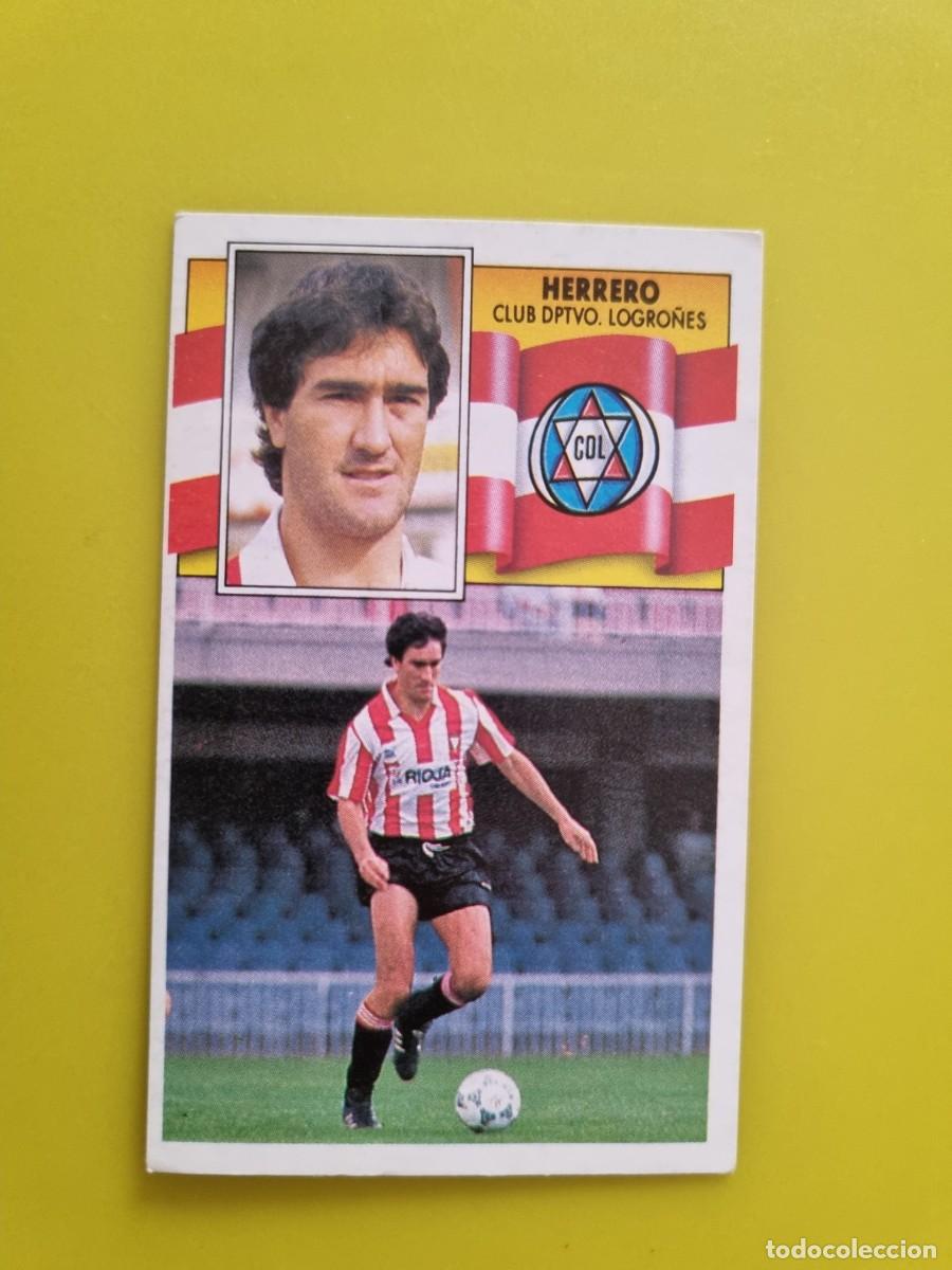 Figurine di Calcio: CROMO LIGA ESTE 90 91 1990 1991 NUNCA PEGADO SIN PEGAR HERRERO CD LOGRO&Ntilde;ES AR1026