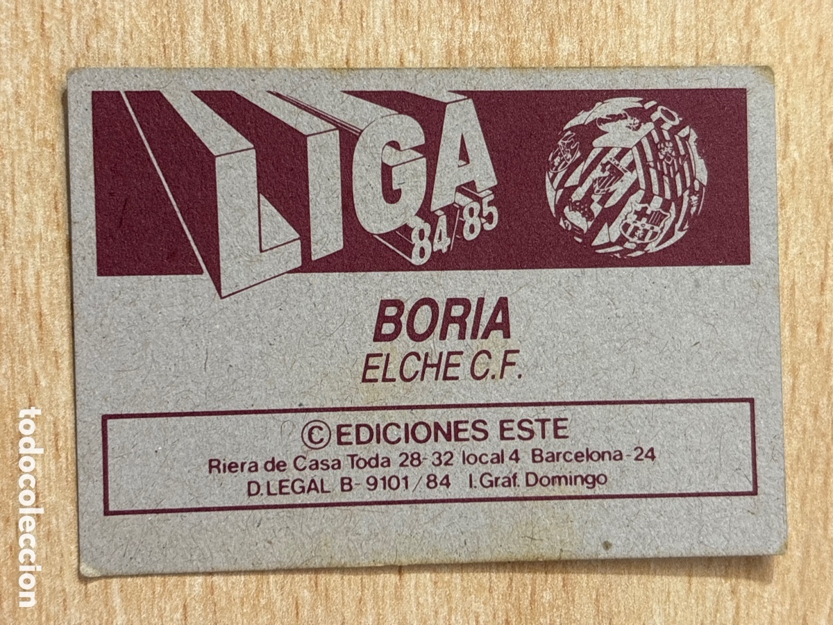 Cromos de f&uacute;tbol: Boria Elche CF Ed. Este 84-85 sin pegar - Foto 2