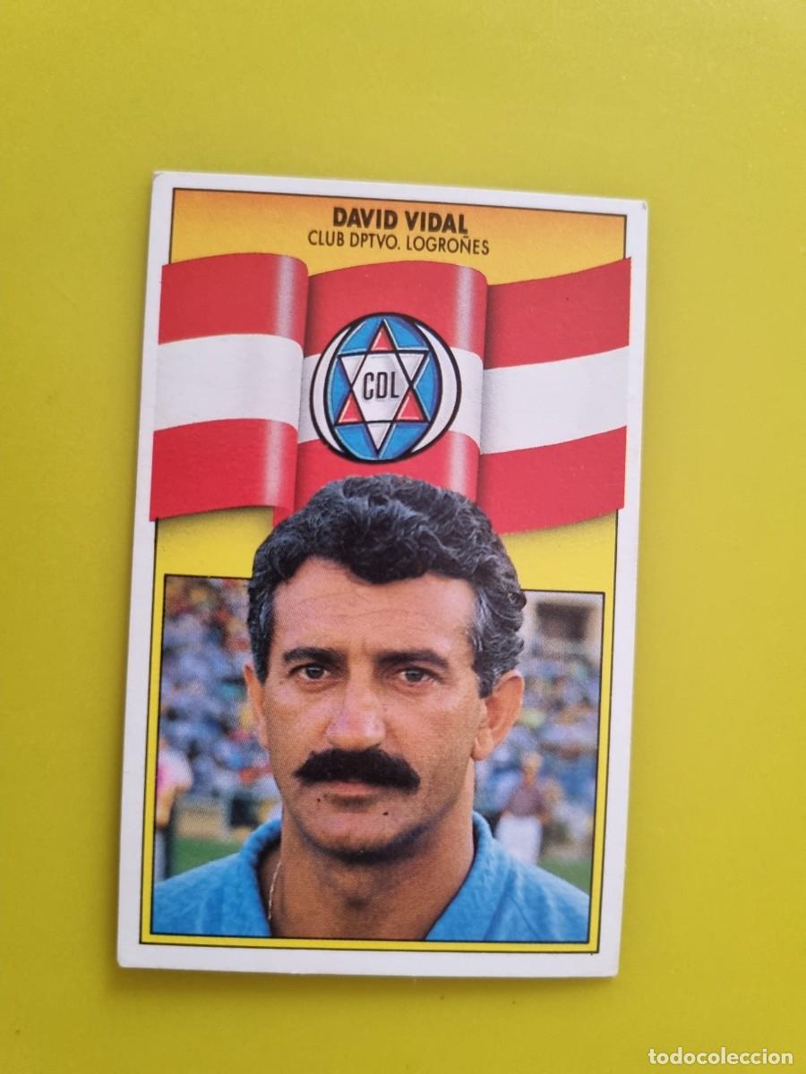 Cromos de f&uacute;tbol: CROMO LIGA ESTE 90 91 1990 1991 NUNCA PEGADO SIN PEGAR DAVID VIDAL ENTRENADOR CD LOGRO&Ntilde;ES AR1026