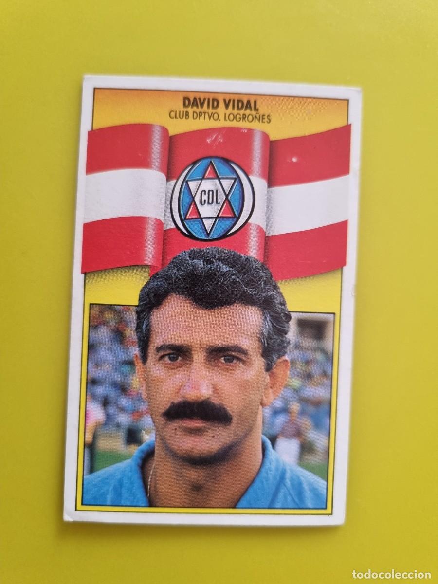 Cromos de f&uacute;tbol: CROMO LIGA ESTE 90 91 1990 1991 NUNCA PEGADO SIN PEGAR DAVID VIDAL ENTRENADOR CD LOGRO&Ntilde;ES AR1026