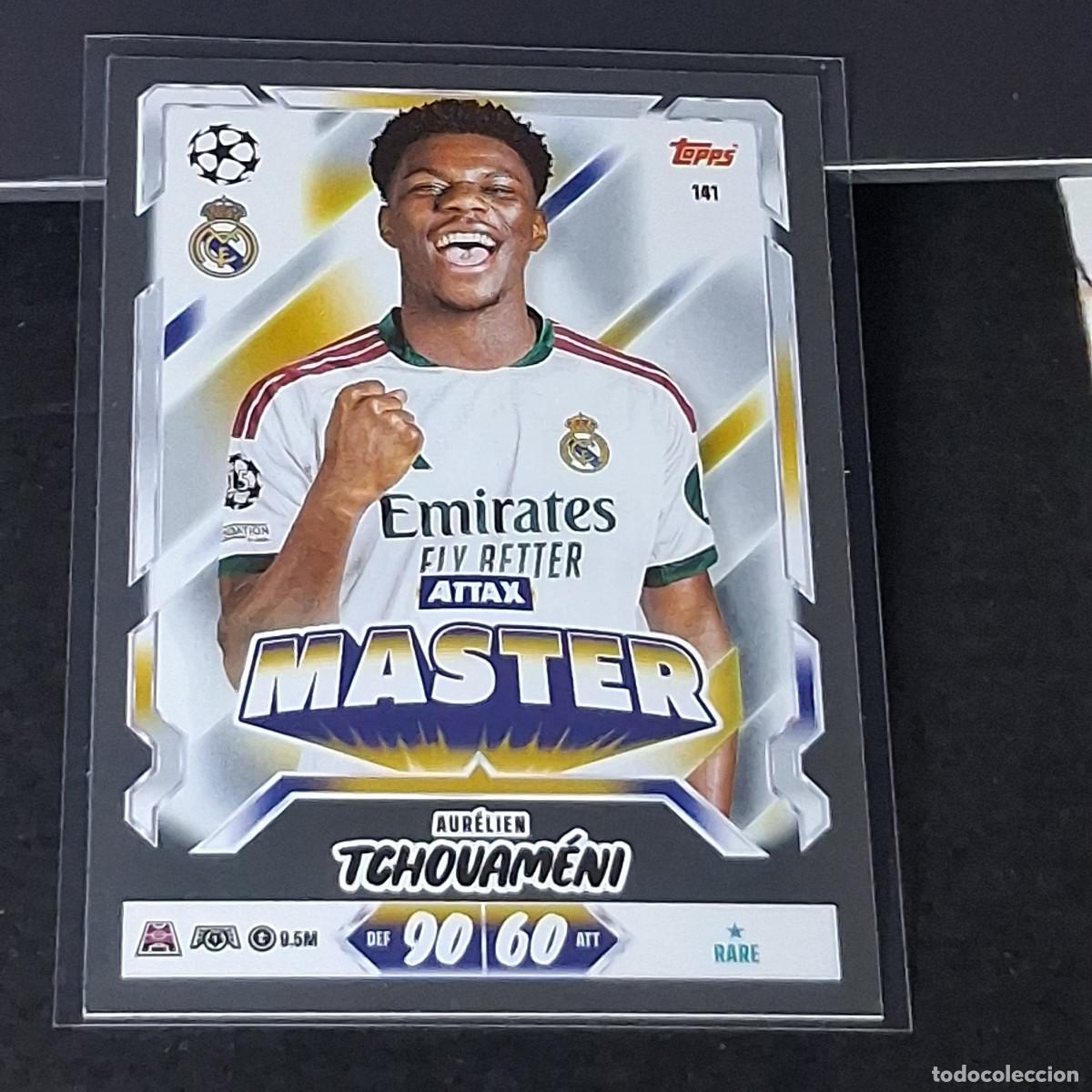 Cromos de f&uacute;tbol: D13 141 AUR&Eacute;LIEN TCHOUAM&Eacute;NI REAL MADRID CF MASTER MATCH ATTAX 26/27 2026 2027 TOPPS UCC