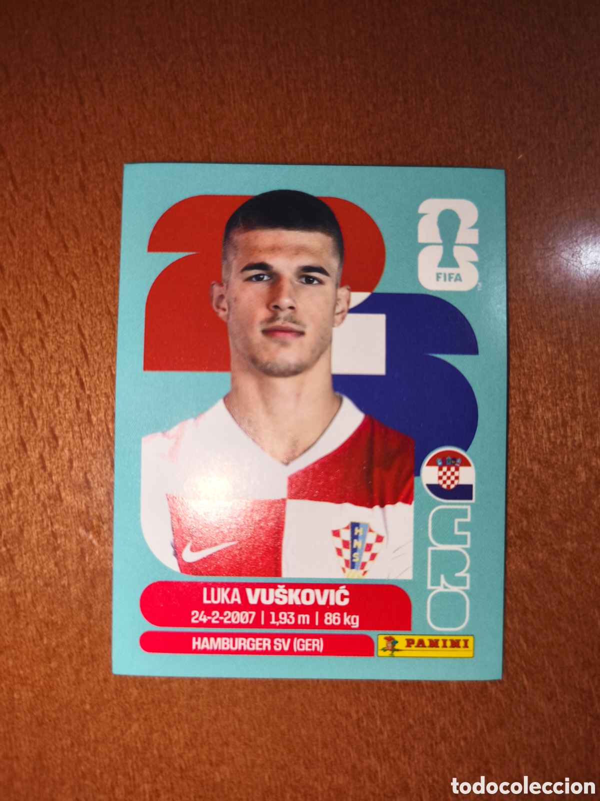 Cromos de f&uacute;tbol: CRO6 Luka Vuskovic CRO 6 Fifa World Cup 2026 Croacia