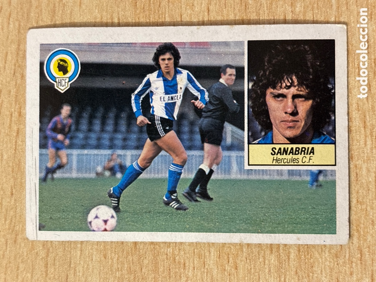 Cromos de f&uacute;tbol: Sanabria H&eacute;rcules CF Ed. Este 84-85 sin pegar
