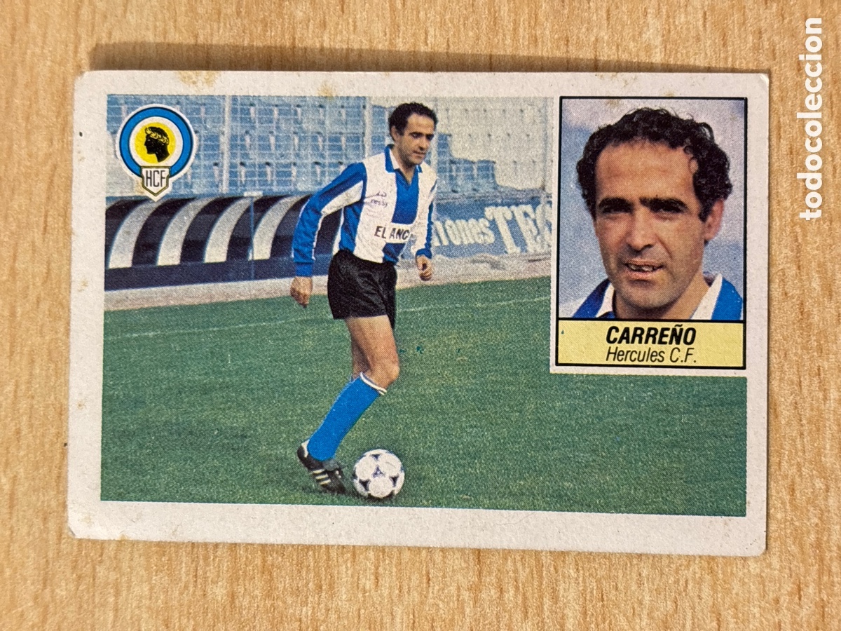 Cromos de f&uacute;tbol: Carre&ntilde;o H&eacute;rcules CF Ed. Este 84-85 sin pegar