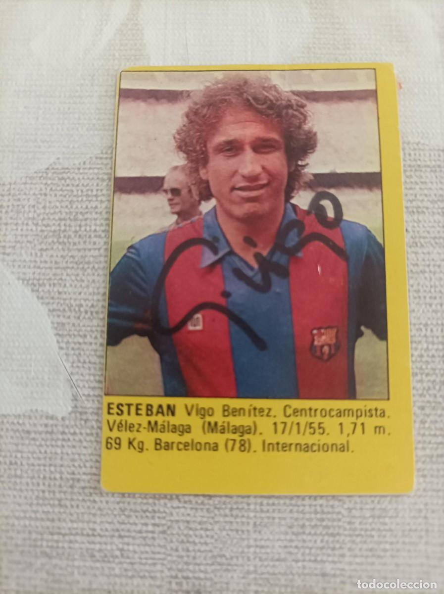 Fu&szlig;ball-Sticker: Cromo futbol firmado Estaban Vigo