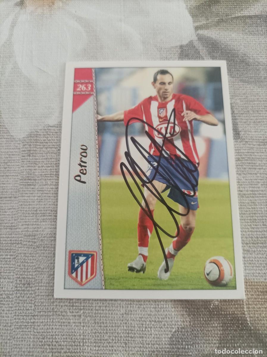 Football Stickers: Cromo futbol firmado Petrov Atc Madrid