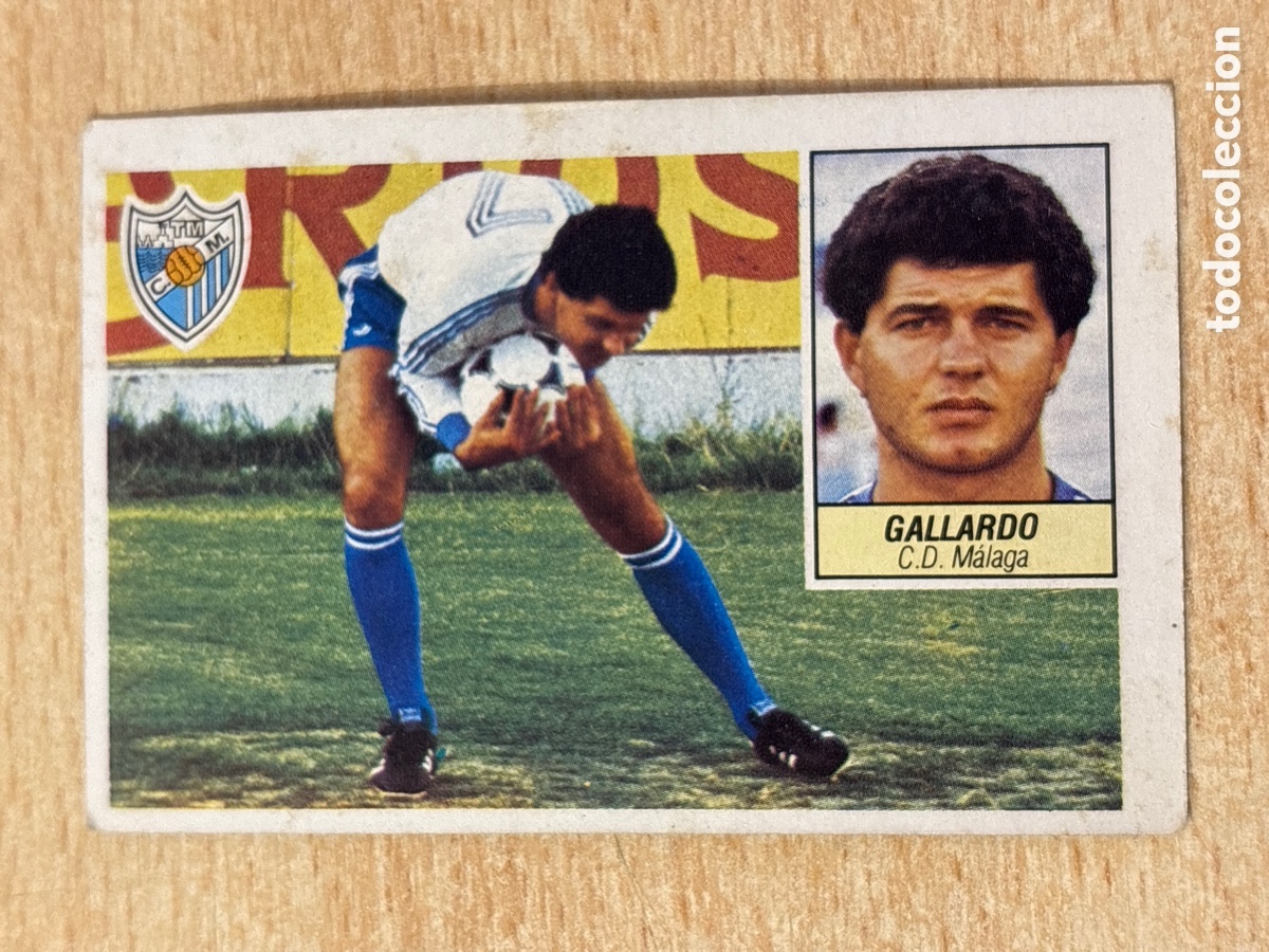 Cromos de Futebol: Gallardo Coloca CD M&aacute;laga Ed. Este 84-85 sin pegar