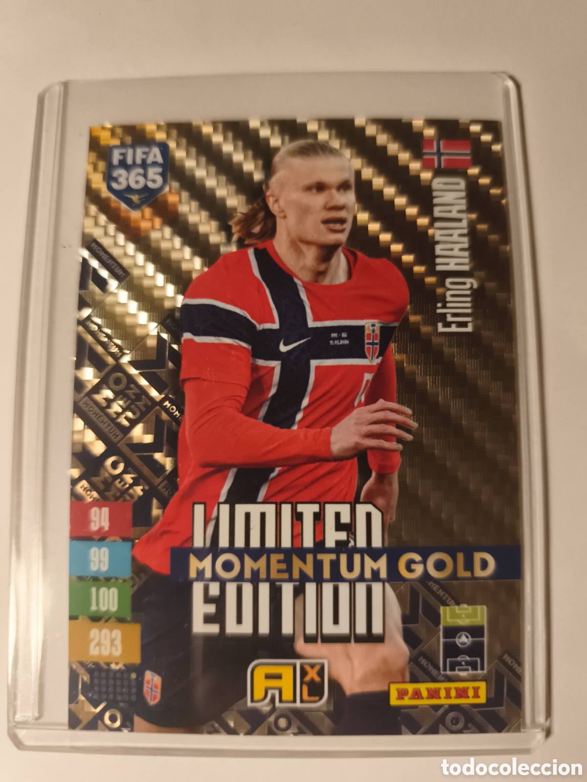 Cromos de f&uacute;tbol: FIFA 365 LIMITED EDITION MOMENTUM GOLD HAALAND