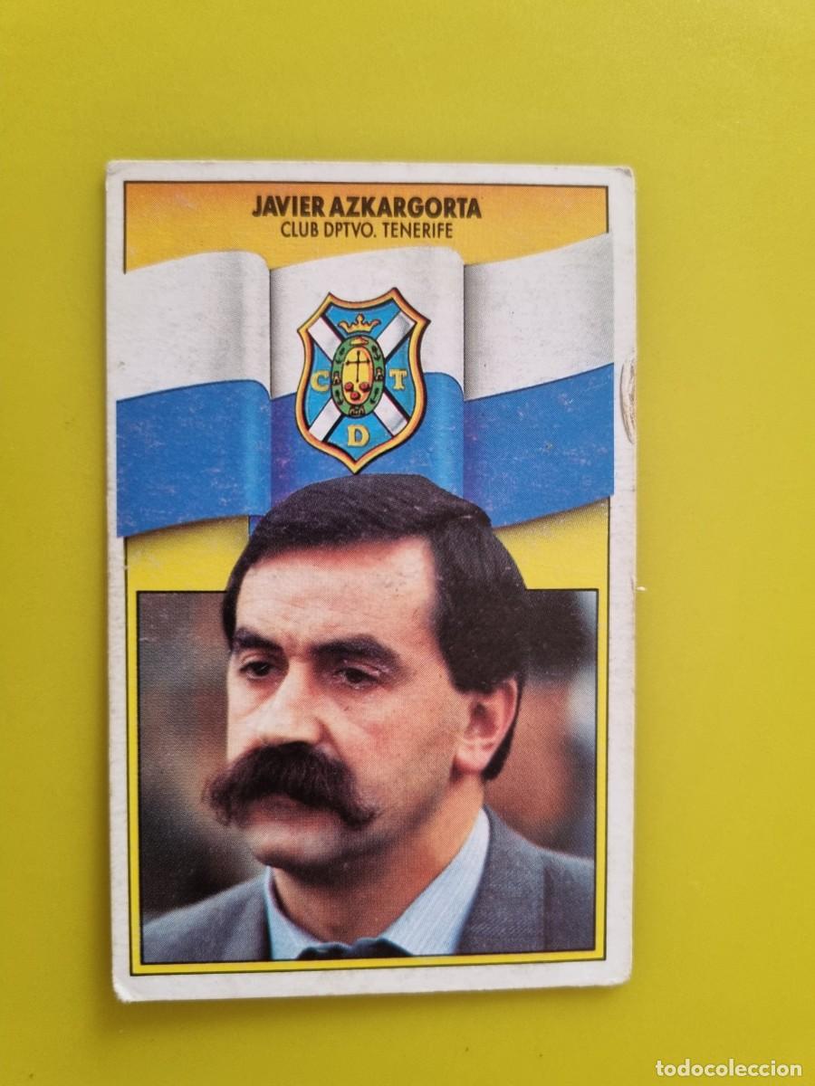 Cartes &agrave; collectionner de Football: LIGA ESTE 90 91 1990 1991 NUNCA PEGADO SIN PEGAR JAVIER AZKARGORTA ENTRENADOR CD TENERIFE AR1026