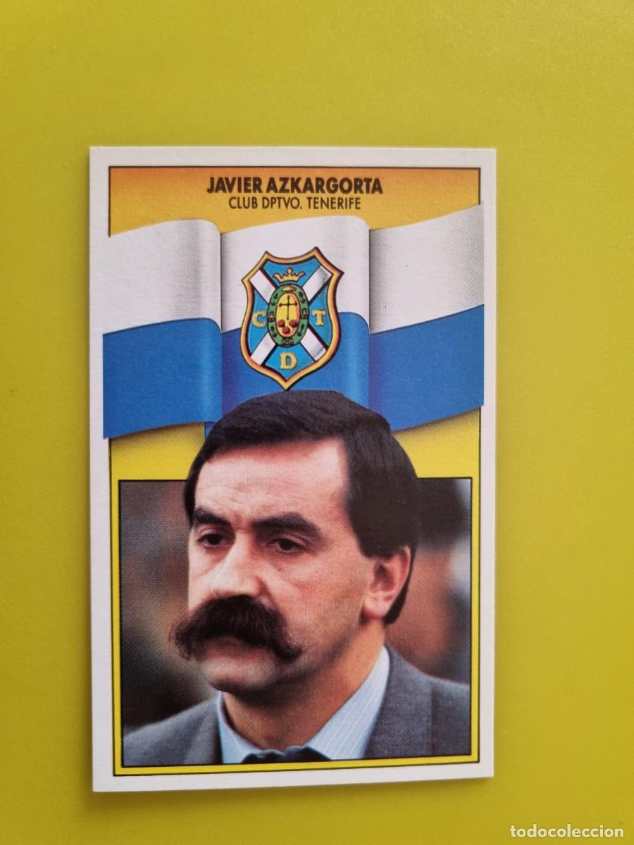 Cartes &agrave; collectionner de Football: LIGA ESTE 90 91 1990 1991 NUNCA PEGADO SIN PEGAR JAVIER AZKARGORTA ENTRENADOR CD TENERIFE AR1026