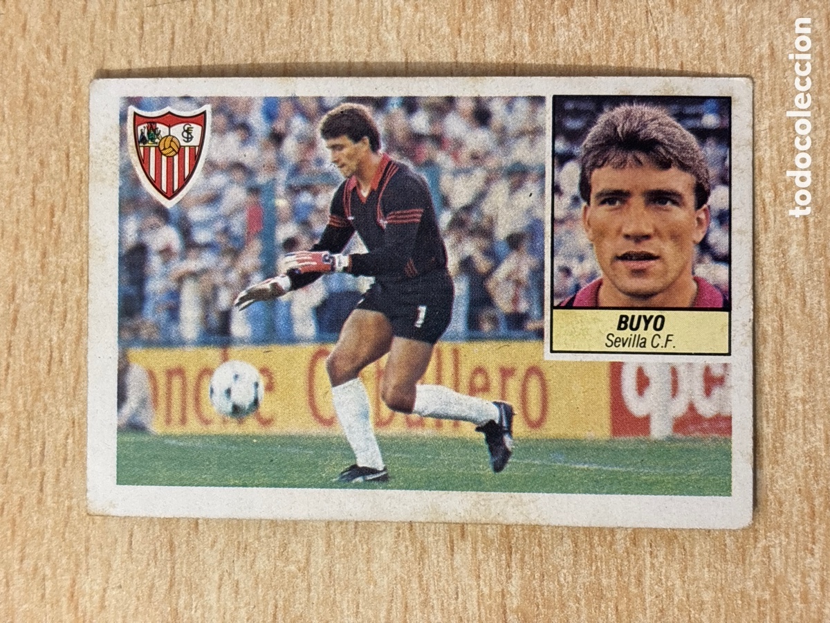 Cromos de f&uacute;tbol: Buyo versi&oacute;n Sevilla CF Ed. Este 84-85 sin pegar
