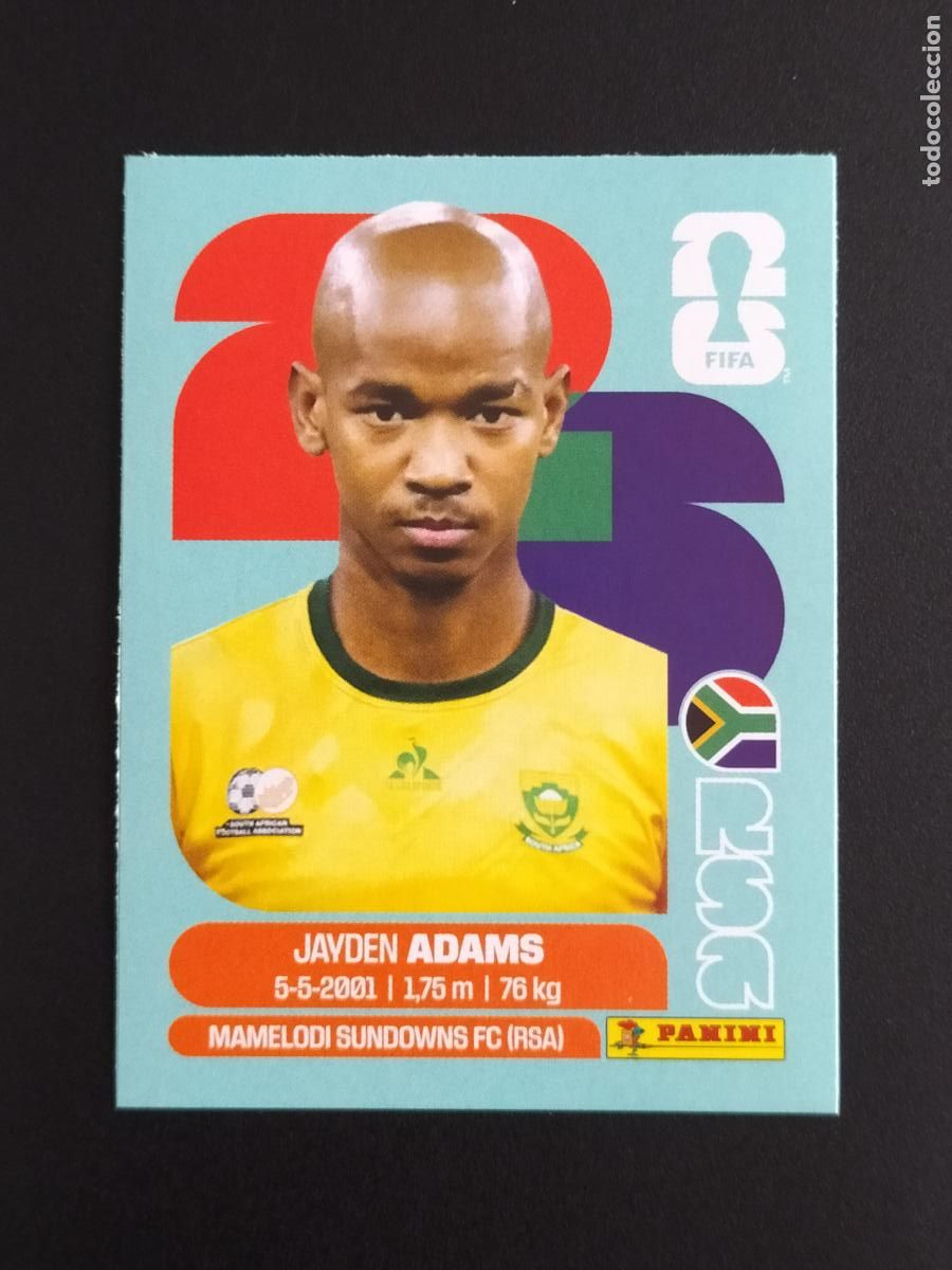 Cromos de f&uacute;tbol: RSA EXTRA JAYDEN ADAMS SUDAFRICA CROMOS STICKER UPDATE MUNDIAL 26 2026 FIFA WORLD CUP PANINI