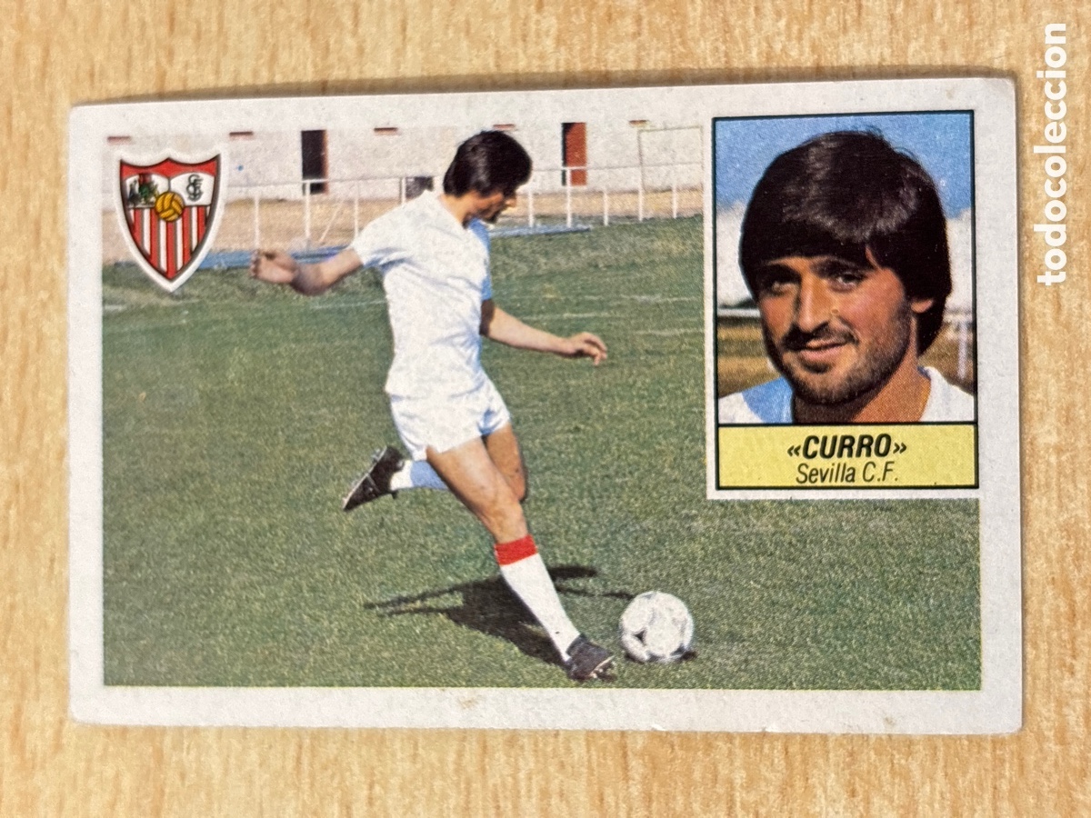Cromos de f&uacute;tbol: Curro baja Sevilla CF Ed. Este 84-85 sin pegar