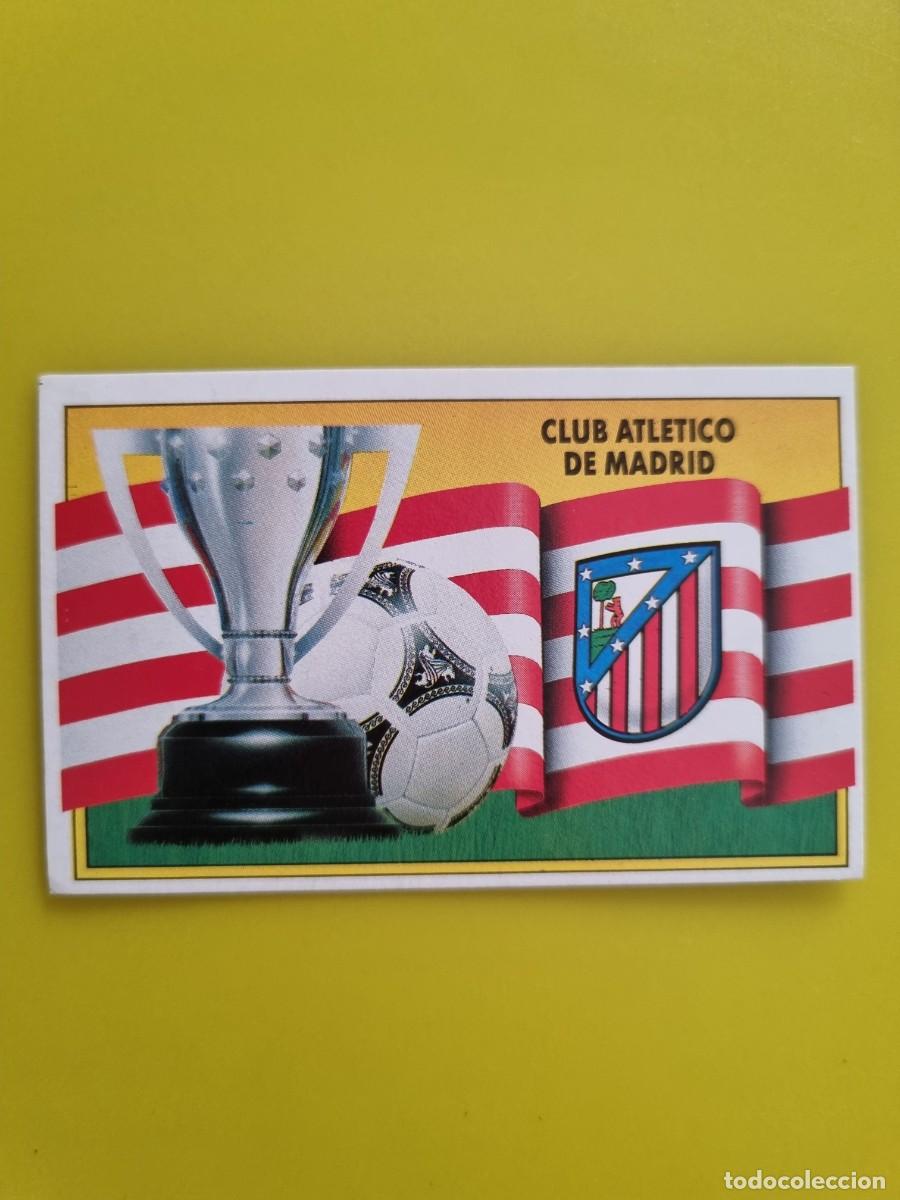 Cromos de f&uacute;tbol: CROMO LIGA ESTE 90 91 1990 1991 NUNCA PEGADO SIN PEGAR ESCUDO Y BANDERA AT DE MADRID AR1026