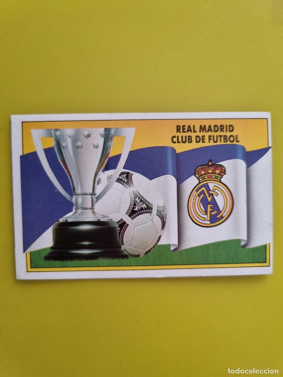 Cromos de Futebol: CROMO LIGA ESTE 90 91 1990 1991 NUNCA PEGADO SIN PEGAR ESCUDO Y BANDERA REAL MADRID AR1026