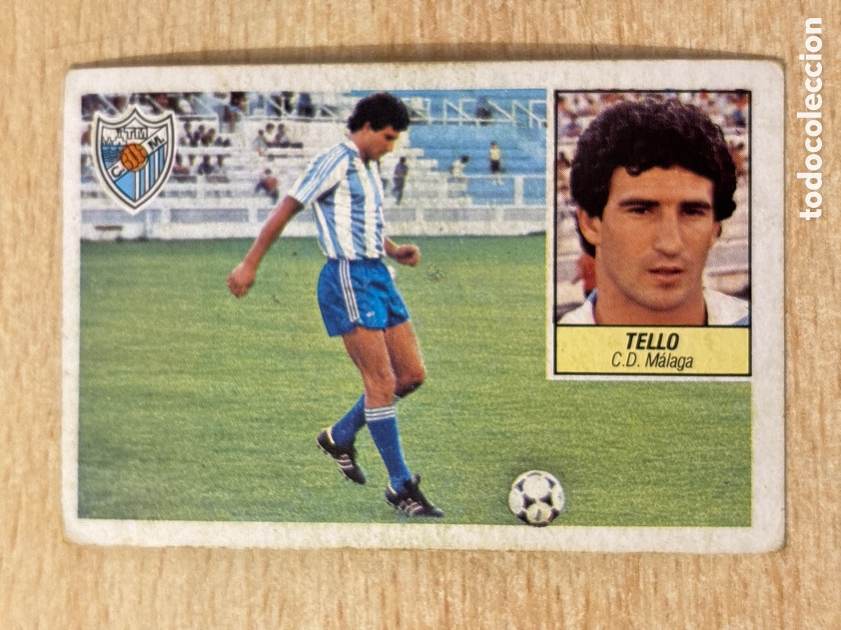 Cromos de f&uacute;tbol: Tello Fichaje 11 versi&oacute;n CD M&aacute;laga Ed. Este 84-85 sin pegar