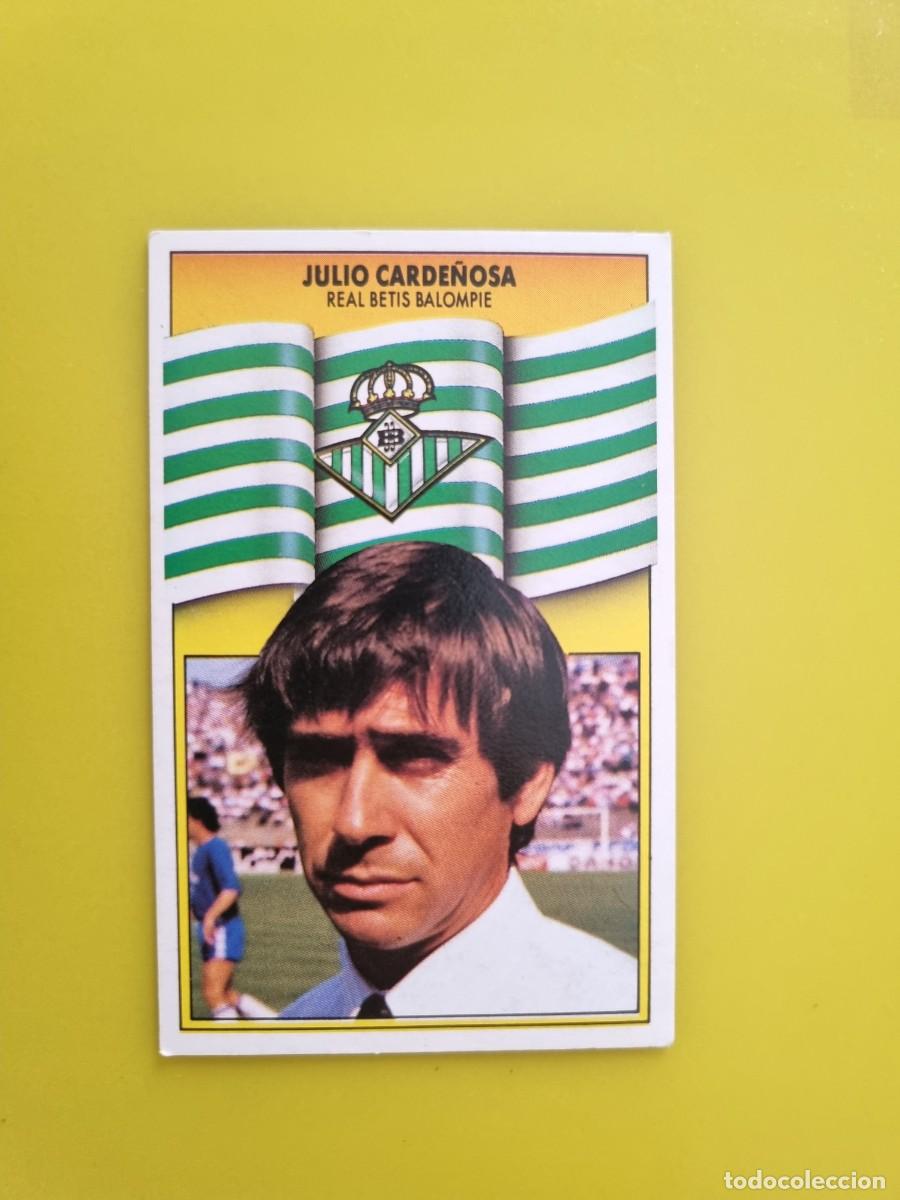 Cromos de f&uacute;tbol: LIGA ESTE 90 91 1990 1991 NUNCA PEGADO SIN PEGAR JULIO CARDE&Ntilde;OSA ENTRENADOR REAL BETIS AR1026