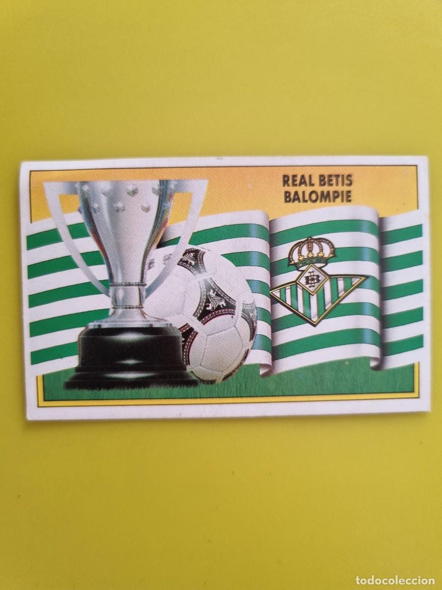 Cromos de f&uacute;tbol: CROMO LIGA ESTE 90 91 1990 1991 NUNCA PEGADO SIN PEGAR ESCUDO Y BANDERA REAL BETIS AR1026