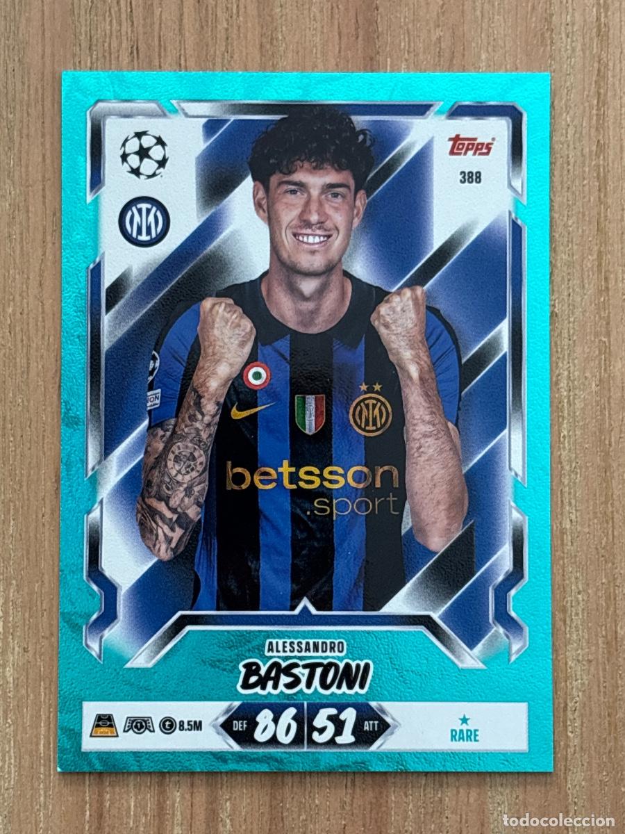 Cromos de f&uacute;tbol: 44. 20 ANIVERSARIO MATCH ATTAX 26-27 2026-27 TOPPS N 388 ALESSANDRO BASTONI INTER PARALELA AZUL