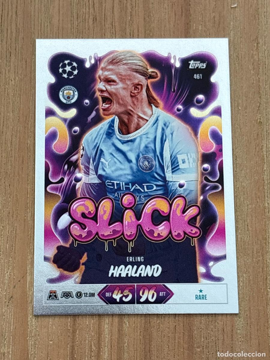 Cromos de f&uacute;tbol: 44. Cromo Topps Match Attax CL 20th Anniversary 2026-27 26-27 SLICK ERLING HAALAND N 461