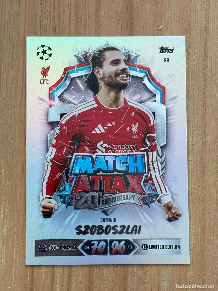 Cromos de f&uacute;tbol: 44. Cromo Topps Match Attax CL 20th Anniversary 2026-27 26-27 N 99 &ndash; Dominik Szoboszlai LIMITADA