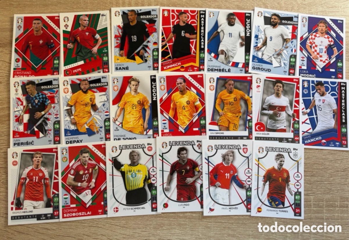 Cromos de f&uacute;tbol: LOTE TOPPS MATCH ATTAX UEFA EURO 2024 24 LIDL VERSI&Oacute;N ESPA&Ntilde;OLA
