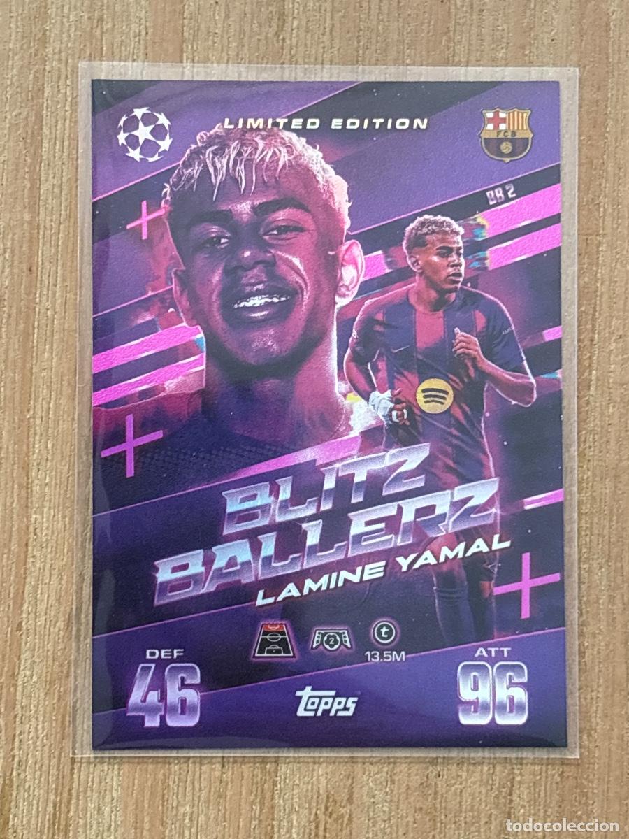 Cromos de f&uacute;tbol: CROMO BB 2 LAMINE YAMAL BLITZ BALLERZ LIMITED EDITION TOPPS MATCH ATTAX CHAMPIONS 2025-26 25-26