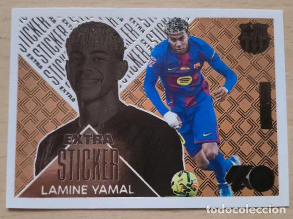 Cromos de f&uacute;tbol: LAMINE YAMAL BARCELONA EXTRA STICKER BRONCE LIGA ESTE 26 27 2026 2027